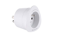 Charger l&#39;image dans la galerie, Electraline 70054 Adaptateur de voyage France/Europe vers Usa 2 Broches Europe vers 3 Broches Usa,  , Blanc