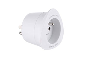 Electraline 70054 Adaptateur de voyage France/Europe vers Usa 2 Broches Europe vers 3 Broches Usa,  , Blanc