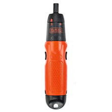 Charger l&#39;image dans la galerie, BLACK+DECKER - Tournevis Electrique A7073-XJ - 6V, 650 tr/min, Orange - 14 Embouts de Vissage, 4 Piles Alcaline AA