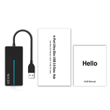 Charger l&#39;image dans la galerie, KEXIN Data HUB USB 3.0 5 en 1 Adaptateur Multi USB Ultra Mince avec 3 Ports USB 3.0 et Lecteur de Carte SD/TF Transfert de Données à 5Gb/s Cadeau pour PC, Tablette, Windows, Mac Os, Linux (Noir)