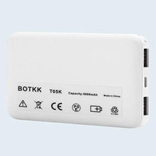 Charger l&#39;image dans la galerie, BOTKK Batterie Externe 5000mah,Power Bank 5000mah,Batterie Portable,2 x USB A 5V 2.4A, Micro USB Légère Batterie de Secours pour téléphones Mobiles - Blanc