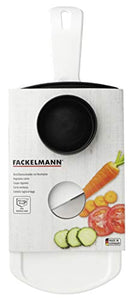 Fackelmann 45331 Mandoline réglable, mandoline manuelle, mandoline, tranche légumes, mandoline pour légumes, Acier Inoxydable, Plastique, Blanc, Noir, 32 x 12 x 1,5 cm