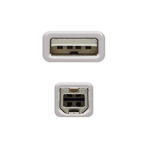 Câble pour imprimante USB 2.0 - mâle-mâle - Beige - 1.8mts - Nanocable