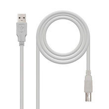 Charger l&#39;image dans la galerie, Câble pour imprimante USB 2.0 - mâle-mâle - Beige - 1.8mts - Nanocable