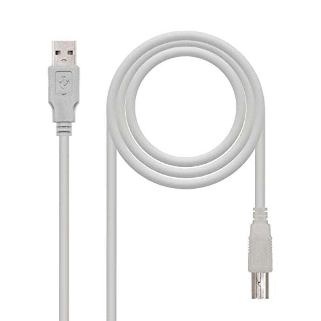 Câble pour imprimante USB 2.0 - mâle-mâle - Beige - 1.8mts - Nanocable