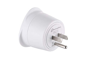 Electraline 70054 Adaptateur de voyage France/Europe vers Usa 2 Broches Europe vers 3 Broches Usa,  , Blanc