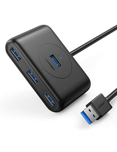 UGREEN Hub USB 3.0 4 Ports 5Gbps avec Micro USB Port Alimentation et Câble de 1M Data Dock USB Multiport Compatible avec PS4 Xbox One 360 Macbook, Supporte Windows Mac OS Linux