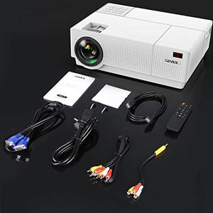 Vidéoprojecteur, YABER 6800 Lumens Video Projecteur Full HD 1080P (1920 x 1080) Retroprojecteur avec Correction Trapézoïdale 4D, Soutien 4K