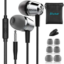 Charger l&#39;image dans la galerie, Écouteurs Intra-Auriculaires, Blukar Oreillettes Intra-Auriculaires Filaires Anti-Bruit Casque Ergonomique Stéréo avec Microphone pour iPhone, Smartphones Android et MP3 etc.