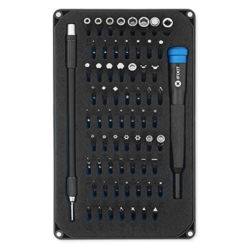 iFixit 64 Bit Driver Kit Kit de 64 embouts longue manche à tournevis en aluminium cruciforme Phillips torx security pentalobe JIS tri-point outils de précision