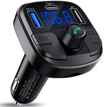 Charger l&#39;image dans la galerie, Clydek Bluetooth 5.0 FM Transmetteur, Kit Mains-Libres pour Voiture avec Port USB QC3.0, Adaptateur Audio pour Voiture