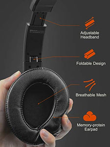 Casque Bluetooth sans Fil, Beexcellent Q7 Casque Audio Stéréo Hi-FI 40 Heurs de Lecture Bluetooth 5.0 avec Microphone Intégré CVC 6.0 Over-Ear Compatible Téléphone Tablette PC