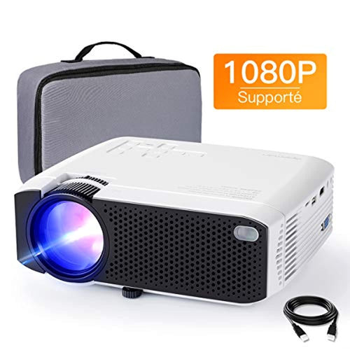 Vidéoprojecteur APEMAN Supporté 1080P FHD, 3800 Lumens Mini Portable Projecteur avec Mallette de Transport, LED Home Cinéma Rétroprojecteur, HDMI