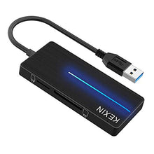 Charger l&#39;image dans la galerie, KEXIN Data HUB USB 3.0 5 en 1 Adaptateur Multi USB Ultra Mince avec 3 Ports USB 3.0 et Lecteur de Carte SD/TF Transfert de Données à 5Gb/s Cadeau pour PC, Tablette, Windows, Mac Os, Linux (Noir)