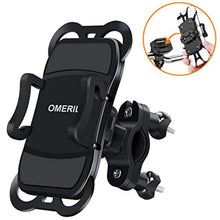 Charger l&#39;image dans la galerie, OMERIL Support Téléphone Vélo Moto, Support Vélo du Guidon avec Sangle en Silicone Anti-Vibrations Rotation 360 ° pour 3,5 à 6,3 Pouces GPS/iPhone X/8/8 Plus,Samsung Galaxy S9 Plus/S9/S8/Xiaomi etc