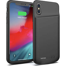 Charger l&#39;image dans la galerie, FLYLINKTECH Coque Batterie pour iPhone X/XS, 4000mAh Etui de Protection Portatif pour Chargeur de Batterie Rechargeable Longue Durée Compatible avec iPhone X/XS / 10 (5.8 Pouces) (Noir)