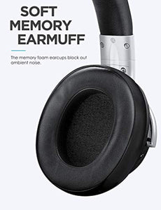 Mixcder E7 Casque Bluetooth à Réduction Active de Bruit Over-Ear Audio Stéréo Écouteurs Circum Auriculaire ANC sans Fil avec Micro Basses Puissantes, Léger, 20h de Jeu, pour PC Smartphone TV - Noir