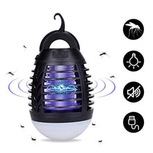 Charger l&#39;image dans la galerie, EVILTO Moustique Tueur Lampe Camping, 2 en 1 Lampe Anti Moustique et Lanterne de Camping, UV LED Tue Mouches Destructeur D&#39; Insectes Electrique, Portable USB Rechargeable, IP66 Imperméable Zapper.