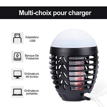 Charger l&#39;image dans la galerie, EVILTO Moustique Tueur Lampe Camping, 2 en 1 Lampe Anti Moustique et Lanterne de Camping, UV LED Tue Mouches Destructeur D&#39; Insectes Electrique, Portable USB Rechargeable, IP66 Imperméable Zapper.