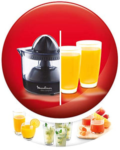 Moulinex PC120870 Presse Agrumes Électrique Ultra Compact 25W Jus Orange Citron Pamplemousse Capacité 0,45L Noir