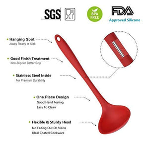 Ensemble d'ustensiles de cuisine en silicone de 10 pièces - spatules, cuillères et tournevis,