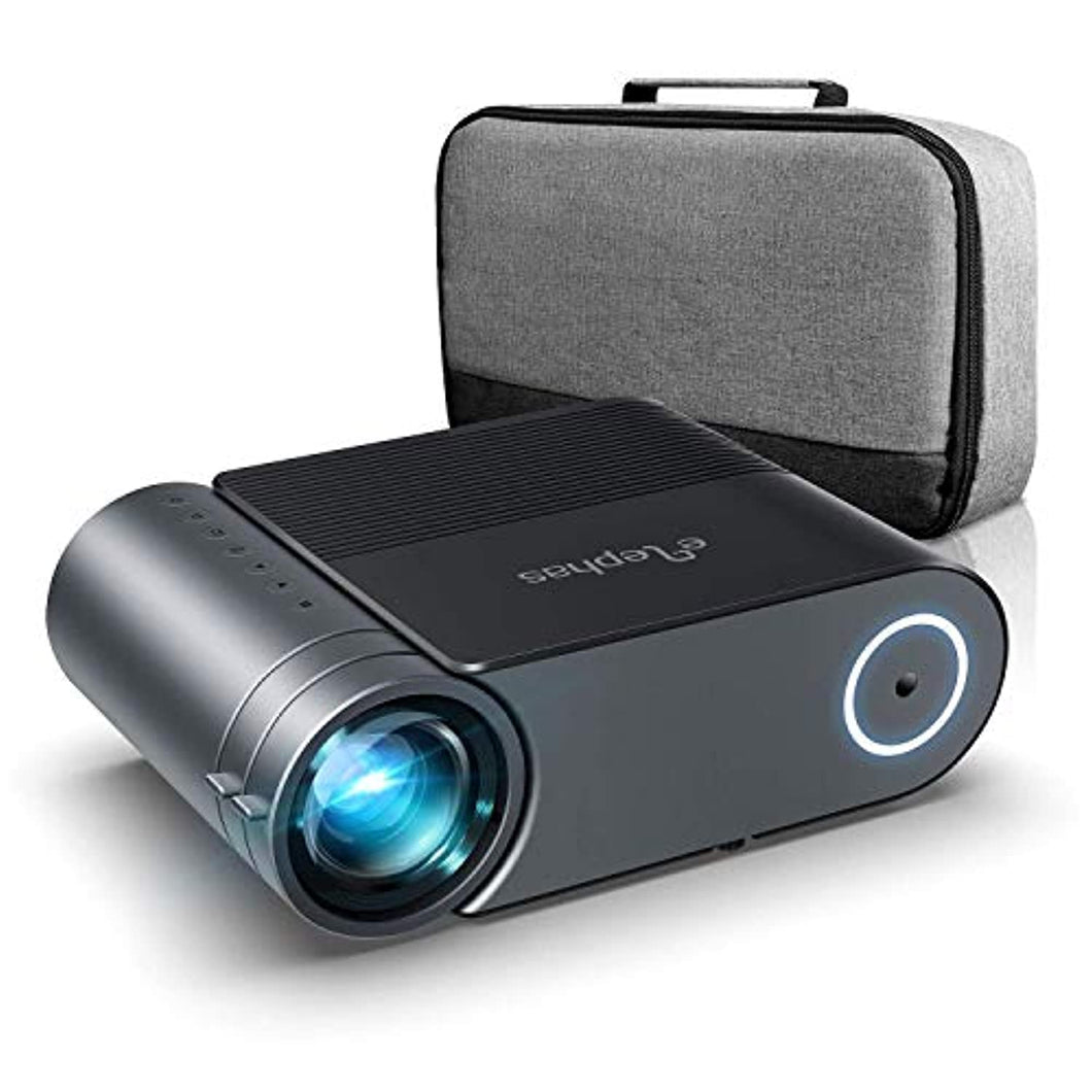 Vidéoprojecteur, ELEPHAS Videoprojecteur 5000 Lumens Mini Projecteur Vidéo Soutien 1080P Rétroprojecteur Full HD LED Portable Multimédia Home Cinéma Compatible VGA HDMI AV USB