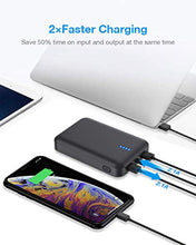 Charger l&#39;image dans la galerie, Batterie Externe 10000mAh, Luvfun Power Bank Chargeur Portable 2 Ports USB Portable Chargeur de Batterie pour Tous Les Smartphones- Noir