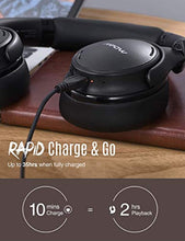 Charger l&#39;image dans la galerie, Casque Bluetooth 5.0 sans Fil, Mpow H19 IPO Casque Reduction de Bruit Active, 35 Heures Stéréo Hi-FI Casque avec CVC 8.0 Micro, Charge Rapide Casque Audio ＆ Mode Filaire, pour Téléphone PC iPad TV