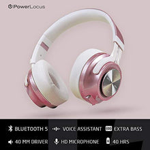 Charger l&#39;image dans la galerie, PowerLocus Casque Bluetooth sans Fil, [Bluetooth 5.0,40H de Jeu] Casque Audio stéréo sans-Fil ou Filaire avec Micro et Basses Profondes, Casque pour iOS/Android/Ordinateur Portable/PC/TV(Or Rose)