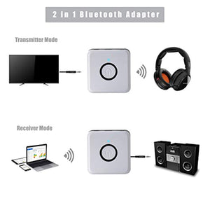 Adaptateur Bluetooth 4.2 Transmetteur et Récepteur 2-en-1 Sortie Stéréo 3.5mm