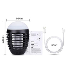 Charger l&#39;image dans la galerie, EVILTO Moustique Tueur Lampe Camping, 2 en 1 Lampe Anti Moustique et Lanterne de Camping, UV LED Tue Mouches Destructeur D&#39; Insectes Electrique, Portable USB Rechargeable, IP66 Imperméable Zapper.