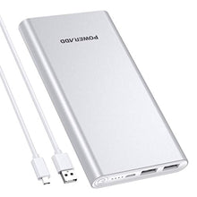 Charger l&#39;image dans la galerie, Batterie externe - POWERADD Pilot 2GS - 10000 mAh - 2 ports USB - Aluminium - charge rapide - Argent