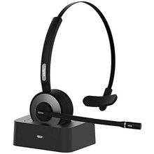 Charger l&#39;image dans la galerie, Willful Casque Bluetooth avec Micro Switch Anti Bruit, Casque Audio with Support de Casque pour PC Telephone Portable Ordinateur Casque Standardiste pour Skype Teletravail Visio Conference Bureau