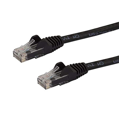 StarTech Câble réseau Cat6 Gigabit UTP sans crochet de 1m - Cordon Ethernet RJ45 anti-accroc - M/M - Noir