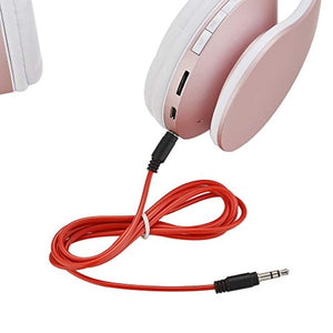 Casque Stéréo - sans fil - bluetooth - rose