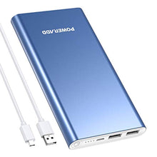 Charger l&#39;image dans la galerie, Batterie externe - POWERADD - 10000mAh - Power Bank - 2 ports USB - Bleu