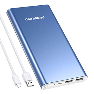 Batterie externe - POWERADD - 10000mAh - Power Bank - 2 ports USB - Bleu