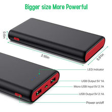 Charger l&#39;image dans la galerie, Batterie externe - HETP - 25800mah - Power Bank  - 2 USB Ports -