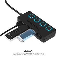 Charger l&#39;image dans la galerie, Sabrent 4-Port USB 3.0 Hub avec des commutateurs et des voyants d&#39;alimentation individuels (HB-UM43)