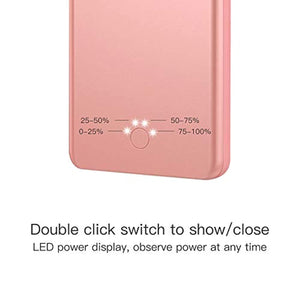 HiKiNS Coque Batterie pour iPhone 6/6s/7/8, 5000mAh Chargeur Portable Batterie Externe Rechargeable Puissante Power Bank Coque Batterie pour iPhone 6/6s/7/8 - Rosegold