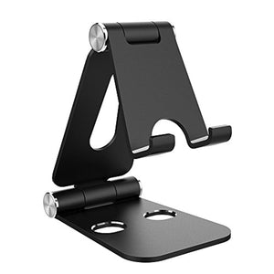 Simpeak Support Téléphone, Support Tablette, Support Dock Compatible pour téléphone Portable, Accessoires, Bureau, d'autres Smartphones Aluminium - Noir