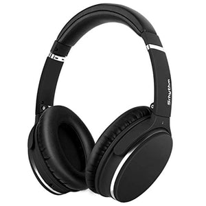 Casque Bluetooth sans Fil à Réduction de Bruit Active, Casque Audio Stéréo HD Plug and Play avec 16H / Basse Profonde/Double Capteur 40mm / Micro Intégré, Srhythm Version NC-25 (Mat-Noir)