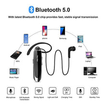 Charger l&#39;image dans la galerie, Main Libre Bluetooth Oreillette, New Bee Casque sans Fil Bluetooth avec Microphone 60 Jours en Veille Casque Mains Libres avec Microphone Casque pour iPhone Samsung, HTC, LG, Sony, PC (Noir)