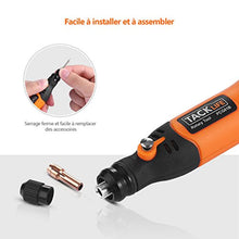 Charger l&#39;image dans la galerie, Tacklife Mini Outil Rotatif sans Fil 3.7V DC/ 3 Vitesses Rotatives/Protection Contre Les Surcharges / 31 Accessoires/Micro USB/Batterie au Lithium/Sculpter/Polir PCG01B