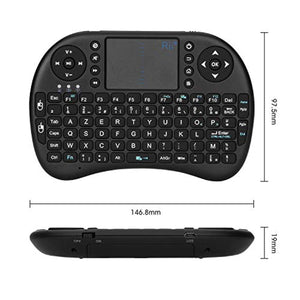 Rii Mini i8 Wireless (AZERTY) - Mini Clavier français, Ergonomique sans Fil avec Touchpad - Pour Smart TV, mini PC, HTPC, Console, Ordinateur