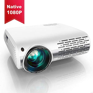 Vidéoprojecteur, YABER 6500 Lumens Video Projecteur Full HD 1080P (1920 x 1080) Retroprojecteur avec Réglage Trapézoïdal 4D, Soutien 4K, Projecteur LED Compatible VGA HDMI AV USB pour Home Cinéma