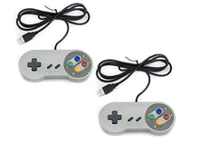 Charger l&#39;image dans la galerie, QUMOX 2X SFC Manette de Jeu pour Jeux Nintendo pour Windows PC USB Super Famicom