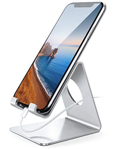 Lamicall Support Téléphone, Dock Téléphone : Support Dock pour Phone XS XS Max XR X 8 7 6 6S Plus 5 4, Huawei, Samsung S9 S8 S7 S6 S5 S4 S3, Accessoires, d'autres Smartphones Aluminium - Argenté