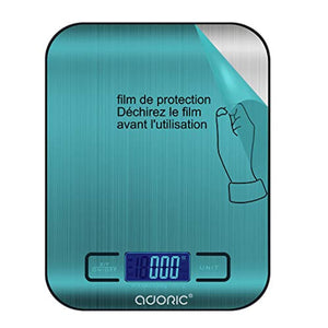 ADORIC Balance Cuisine Electronique Balance de Précision  5kg/1g, Acier Inoxydable