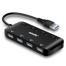 Charger l&#39;image dans la galerie, Atolla Hub USB 3.0 Multiprise, Multi 4 Ports USB Multiple Ultra Fin avec Voyants de Commutateurs d&#39;alimentation Individuels